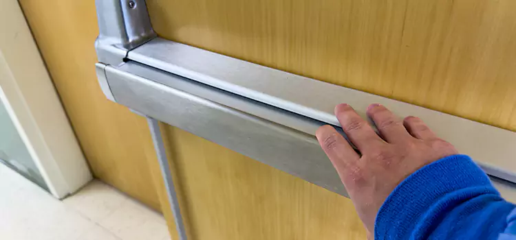 Installing a Push Bar on a Door Merced